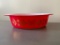 Pyrex Red Oval Casserole Dish