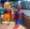 Spiderman Doll with Pooh-and-Piglet Christmas Decoration