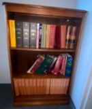 Wooden Bookshelf Filled with Law Books