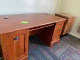Desk and Side Cabinet