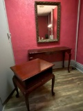 Console Table, End Table and Mirror