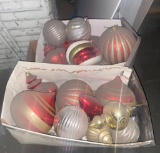 (3) Boxes of Large Holiday Ornaments