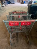 (3) Technibilt XL Metal Shopping Carts