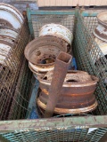 Steel Crate & Assorted Tractor Rims-See Pics