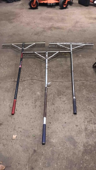 (3) 36" Landscape Rakes