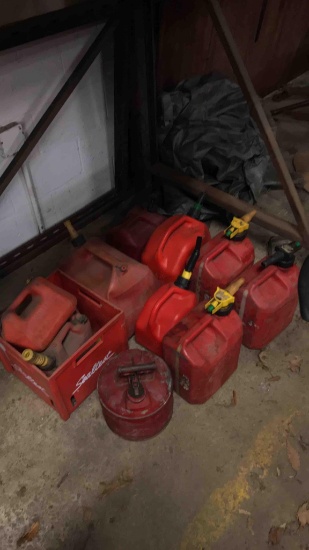 (10) various size Gas Cans