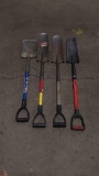 (4) Assorted Shovels