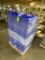 Pallet of Blue Stackable Storage Boxes with Top Flaps
