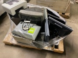 Pallet of Dell and HP Computer Monitors and Printers