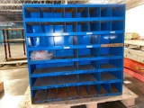 Blue Metal Sorting Shelves and Additional Shelving Unit - See Pictures