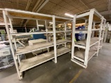 White Wooden Industrial Shelves
