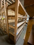 3 Natural Wood Industrial Shelving Units