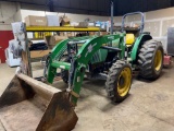John Deere 5200 4x4 Utility Tractor w/ Woods GroundMover X LU126 Loader Attachment