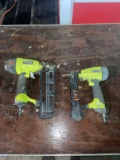 Ryobi Finish Nailer and Ryobi Crown Stapler