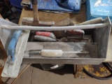 concrete finishing tools with caddy