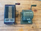 (2) Vintage Check Writer Machines