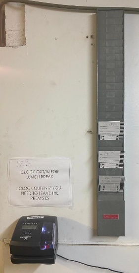 Time Clock and Time Sheet Holder