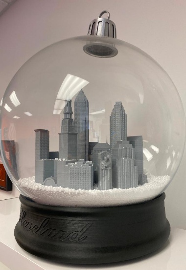 HUGE Cleveland Snow Globe