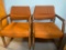(2) Retro Orange Side Chairs