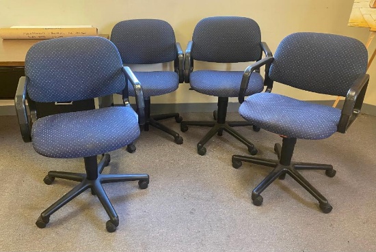 (4) Rolling Office Armchairs