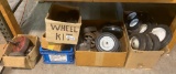 Boxes of Miscellaneous Wheels and Parts