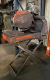Industrial Miter Saw with Catcher on Stand