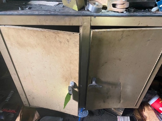Work Bench Cabinet with Contents