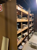 Wood Warehouse Shelving with Rubberized Flooring Contents