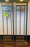 (2) Metal Railing Sample Segments from Cleveland Clinic Classics Restaurant