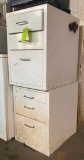 (2) Three-Drawer Metal Storage Cabinets