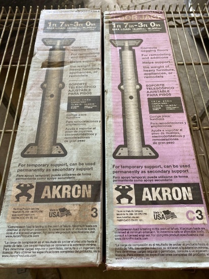 (2) New-Akron C3, 3ft Flooring Jacks