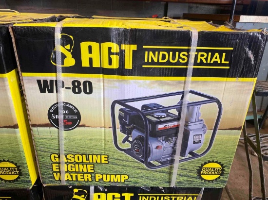 NEW in BOX AGT Industrial WP-80 7.5 hp Gas Powered Trash Pump w/Electronic Ignition