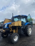 New Holland TS100A Ag Tractor w/Tiger Brush Hog