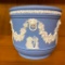 Wedgwood Porcelain China Blue and White Jasperware Jardiniere