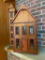 Wooden Dollhouse and Tower with Hinged Opening