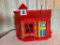 Vintage Play School House Toy and Child's Stepping Stool