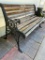 Park Bench with Wrought Iron Sides