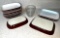 United Airlines First Class Glasses and Rectangle Ceramic Dishes by Abco...NYC and...THC Systems