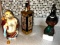 Vintage Decanters - Ezra Brooks Whiskey, Swiss Harmony & Satsuma Moriage House of Koshu God Sake