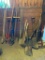 Large Lot of Post Hole Diggers and Shovels