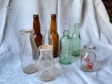 Assorted Vintage Glass Bottles