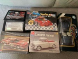 3 X Chevy Model Kits - 1955 Cameo Pick Up, 1957...Corvette and NASCAR Folger's Monte Carlo Stock Car