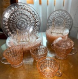See the World Through Rose Colored Glasses - Buttons and Bows Depression Glass