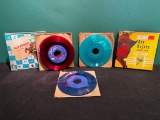 Red, Blue and Green Translucent 45 Vinyl Records