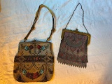 Antique Chain Mail and Glass Beaded Purses