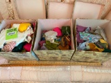 3 Boxes or Quilting Fabric Scraps