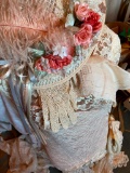 Wicker Dress Form in Victorian Style Dress