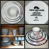 Noritaki China Cafe Du Soir Pattern - Service 12 - 101 Pieces