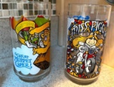 Miss Piggy & Kermit The Frog Vintage McDonald's Drinking Glasses from The Great Muppet Caper