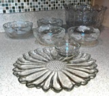 Etched Glass and Crystal Serving Platters and Bowls
